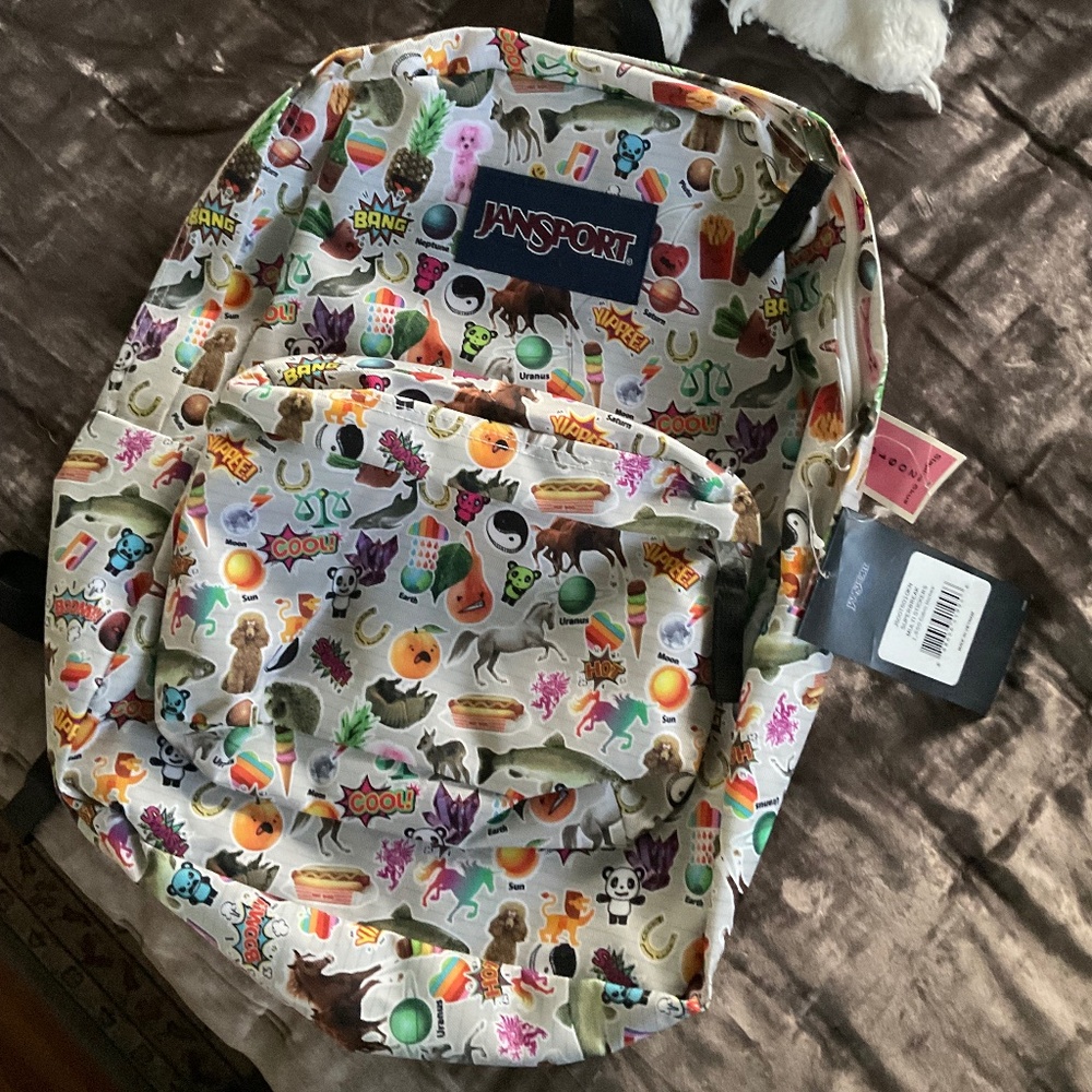 JanSport Superbreak Backpack Limited Edition Multi Stickers